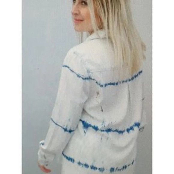 New*‎ Bella Dahl Tie Dye Stripe Shirt - Picture 8 of 8